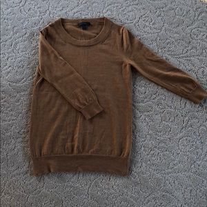 J. Crew light brown 3/4 sleeves sweater